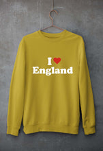 Load image into Gallery viewer, I Love England Unisex Sweatshirt for Men/Women-Mustard yellow-Ektarfa.online