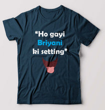 Load image into Gallery viewer, Biryani T-Shirt for Men-Petrol Blue-Ektarfa.online