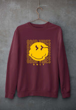 Load image into Gallery viewer, Good Vibes Emoji Unisex Sweatshirt for Men/Women-Maroon-Ektarfa.online