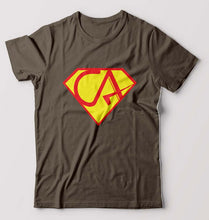 Load image into Gallery viewer, Chartered Accountants(CA) T-Shirt for Men-Olive Green-Ektarfa.online