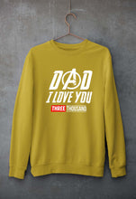 Load image into Gallery viewer, Dad I Love You 3000 Unisex Sweatshirt for Men/Women-Mustard Yellow-Ektarfa.online