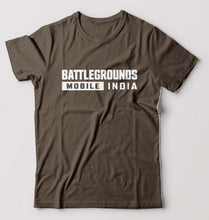 Load image into Gallery viewer, Battlegrounds Mobile India (BGMI) T-Shirt for Men-Olive Green-Ektarfa.online