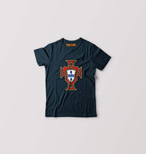 Load image into Gallery viewer, Portugal Football Kids T-Shirt for Boy/Girl-Petrol Blue-Ektarfa.online