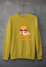 Load image into Gallery viewer, Ganpati JI(Ganesh) Unisex Sweatshirt for Men/Women-Mustard yellow-Ektarfa.online