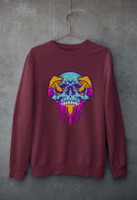 Load image into Gallery viewer, Trippy Psychedelic Skull Unisex Sweatshirt for Men/Women-Maroon-Ektarfa.online