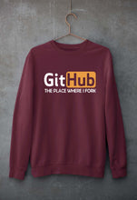 Load image into Gallery viewer, GitHub Unisex Sweatshirt for Men/Women-Maroon-Ektarfa.online