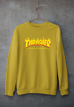 Load image into Gallery viewer, Thrasher Magzine Unisex Sweatshirt for Men/Women-Mustard Yellow-Ektarfa.online