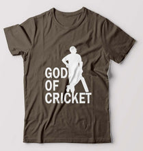 Load image into Gallery viewer, Sachin Tendulkar God T-Shirt for Men-Olive Green-Ektarfa.online