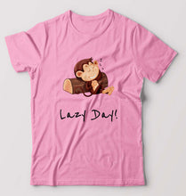 Load image into Gallery viewer, Monkey Lazy Day T-Shirt for Men-Light Baby Pink-Ektarfa.online