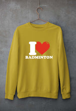 Load image into Gallery viewer, I Love Badminton Unisex Sweatshirt for Men/Women-Mustard yellow-Ektarfa.online