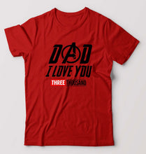 Load image into Gallery viewer, Dad I Love You 3000 T-Shirt for Men-Red-Ektarfa.online
