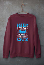 Load image into Gallery viewer, Cat Unisex Sweatshirt for Men/Women-maroon-Ektarfa.online