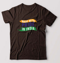 Load image into Gallery viewer, Made in India T-Shirt for Men-Coffee Brown-Ektarfa.online