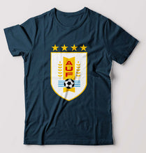 Load image into Gallery viewer, Uruguay Football T-Shirt for Men-Petrol Blue-Ektarfa.online