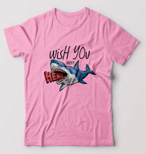 Load image into Gallery viewer, Shark T-Shirt for Men-Light Baby Pink-Ektarfa.online