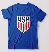 Load image into Gallery viewer, USA Football T-Shirt for Men-Royal Blue-Ektarfa.online