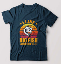 Load image into Gallery viewer, Fishing T-Shirt for Men-Petrol Blue-Ektarfa.online