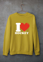 Load image into Gallery viewer, I Love Hockey Unisex Sweatshirt for Men/Women-Mustard yellow-Ektarfa.online