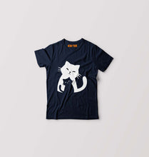 Load image into Gallery viewer, Cat T-Shirt for Boy/Girl-Navy Blue-Ektarfa.online