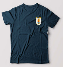Load image into Gallery viewer, Uruguay Football T-Shirt for Men-Petrol Blue-Ektarfa.online