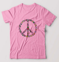 Load image into Gallery viewer, Floral Peace T-Shirt for Men-Light Baby Pink-Ektarfa.online