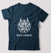 Load image into Gallery viewer, Disturbed T-Shirt for Men-Petrol Blue-Ektarfa.online