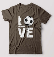 Load image into Gallery viewer, Love Football T-Shirt for Men-Olive Green-Ektarfa.online