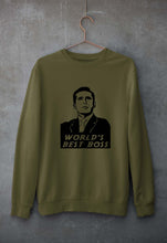 Load image into Gallery viewer, Michael Scott Best Boss Unisex Sweatshirt for Men/Women-Olive Green-Ektarfa.online