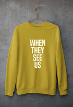 Load image into Gallery viewer, When They See Us Unisex Sweatshirt for Men/Women-Mustard Yellow-Ektarfa.online