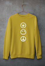 Load image into Gallery viewer, Weed Happy Peace Unisex Sweatshirt for Men/Women-Mustard Yellow-Ektarfa.online