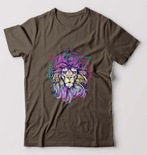 Load image into Gallery viewer, Psychedelic Lion T-Shirt for Men-Olive Green-Ektarfa.online
