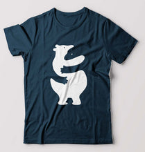 Load image into Gallery viewer, Hippo Dolphin Hug T-Shirt for Men-Petrol Blue-Ektarfa.online