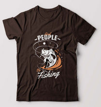 Load image into Gallery viewer, Fishing T-Shirt for Men-Coffee Brown-Ektarfa.online