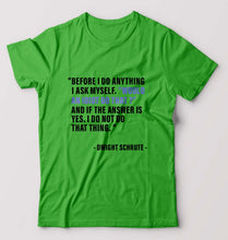 Load image into Gallery viewer, Dwight Schrute T-Shirt for Men-flag green-Ektarfa.online