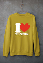 Load image into Gallery viewer, I Love Tennis Unisex Sweatshirt for Men/Women-Mustard yellow-Ektarfa.online