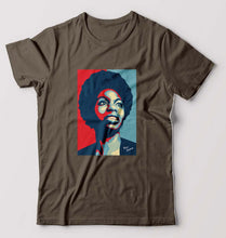 Load image into Gallery viewer, Nina Simone T-Shirt for Men-Olive Green-Ektarfa.online