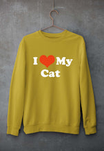 Load image into Gallery viewer, I Love My Cat Unisex Sweatshirt for Men/Women-Mustard Yellow-Ektarfa.online