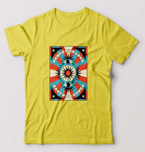 Load image into Gallery viewer, Psychedelic Peace and Love T-Shirt for Men-Yellow-Ektarfa.online