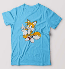Load image into Gallery viewer, Tails Sonic T-Shirt for Men-Light Blue-Ektarfa.online