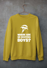 Load image into Gallery viewer, PUBG Where Are We Dropping Boys Unisex Sweatshirt for Men/Women-Mustard Yellow-Ektarfa.online
