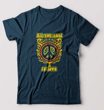 Load image into Gallery viewer, Psychedelic Love T-Shirt for Men-Petrol Blue-Ektarfa.online