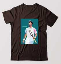 Load image into Gallery viewer, Novak Djokovic Tennis T-Shirt for Men-Coffee Brown-Ektarfa.online