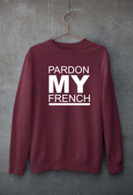 Load image into Gallery viewer, Pardon My French Unisex Sweatshirt for Men/Women-Maroon-Ektarfa.online