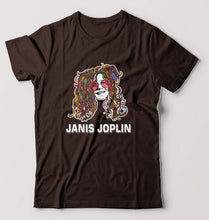 Load image into Gallery viewer, Janis Joplin T-Shirt for Men-Coffee Brown-Ektarfa.online