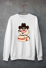 Load image into Gallery viewer, Pig Funny Unisex Sweatshirt for Men/Women-White-Ektarfa.online