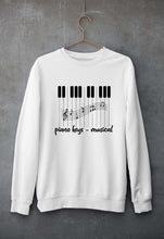 Load image into Gallery viewer, Piano Unisex Sweatshirt for Men/Women-White-Ektarfa.online