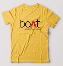 Load image into Gallery viewer, Boat T-Shirt for Men-Golden Yellow-Ektarfa.online