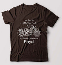 Load image into Gallery viewer, My Enfield made me Royal T-Shirt for Men-Coffee Brown-Ektarfa.online