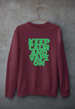 Load image into Gallery viewer, keep calm and vape on Unisex Sweatshirt for Men/Women-Maroon-Ektarfa.online