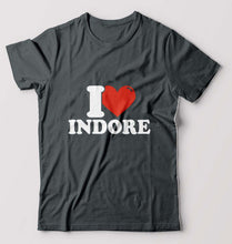 Load image into Gallery viewer, I Love Indore T-Shirt for Men-Steel grey-Ektarfa.online